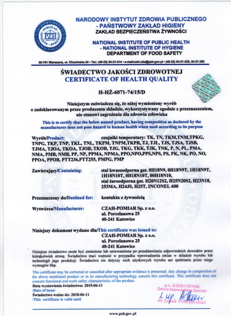 certyfiktate-of-health-quality